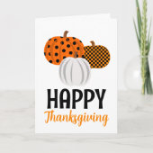 Rustige Herfst Pumpkins Happy Thanksgiving Kaart (Voorkant)