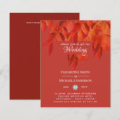 Rustige Herfst Red Leaves Autumn Wedding Budget (Voorkant / Achterkant)