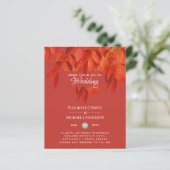 Rustige Herfst Red Leaves Autumn Wedding Budget (Staand voorkant)