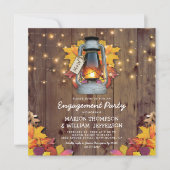 Rustige Herfst String Lights Autumn Engagement Par Kaart (Voorkant)