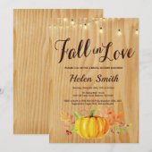 Rustige Herfst String Lights Bridal Shower Invitat Kaart (Voorkant / Achterkant)