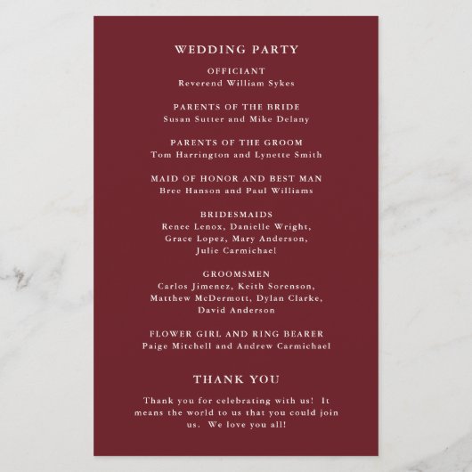 Rustige Herfst Sunflower Budget Wedding Programme Flyer (Achterkant)