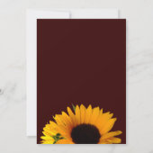 Rustige Herfst Sunflower Wedding Kaart (Achterkant)