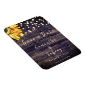 Rustige Herfst Sunflower Wedding Save the Date Magneet (Rechterzijde)