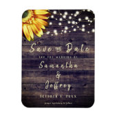 Rustige Herfst Sunflower Wedding Save the Date Magneet (Verticaal)