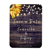 Rustige Herfst Sunflower Wedding Save the Date