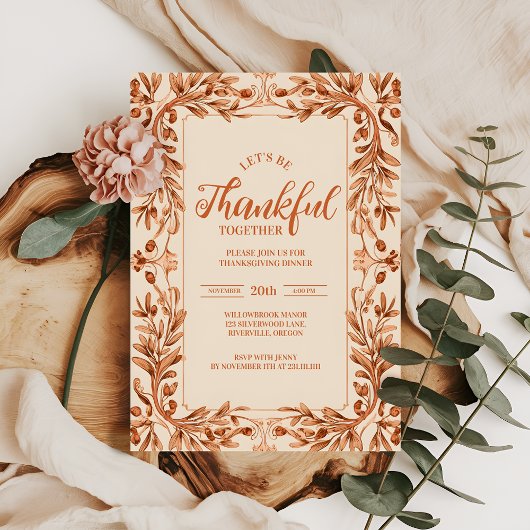 Rustige herfst thanksgiving-viering kaart