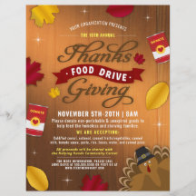 Rustige Herfst Thanksgiving Voedingsdrive Fundrais