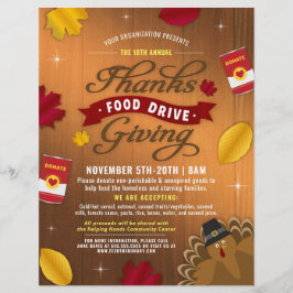 Rustige Herfst Thanksgiving Voedingsdrive Fundrais Flyer