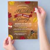 Rustige Herfst Thanksgiving Voedingsdrive Fundrais Flyer (Hand)