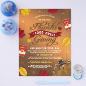 Rustige Herfst Thanksgiving Voedingsdrive Fundrais Flyer (Enkel)