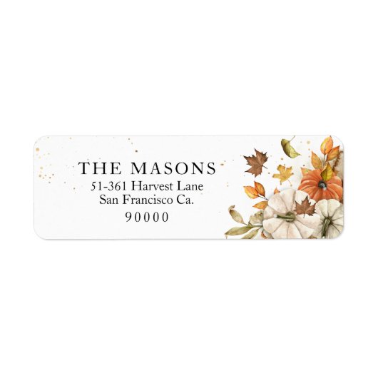 Rustige Herfst Theme Return-adreslabels Etiket (Voorkant)