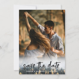 Rustige Herfst van de Boom van de Berg met Afbeeld Save The Date
