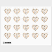 Rustige Herfst Verliefd Herenigde Bloemen Hart Sticker (Vel)