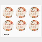 Rustige Herfst Verliefd Pompoen Herfst Bruids Brui Ronde Sticker (Vel)