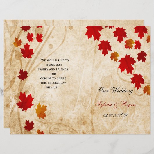 Rustige herfst vertrekt tweeledig weddenschap (Voorkant / Achterkant)