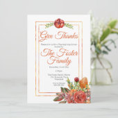 Rustige Herfst Vloeibare Thanksgiving Kaart (Staand voorkant)