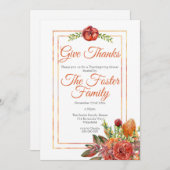 Rustige Herfst Vloeibare Thanksgiving Kaart (Voorkant / Achterkant)