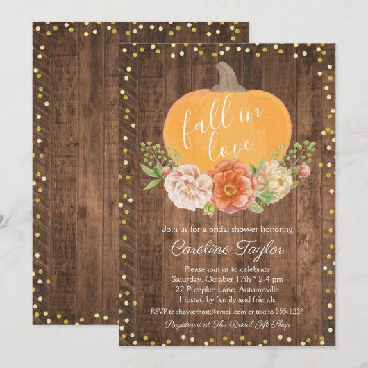 Rustige Herfst Vrijgezellenfeest Pumpkin Herfst Fl Kaart (Voorkant / Achterkant)