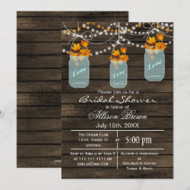 rustige herfst vrijgezellenfeest van barnwood mapl kaart