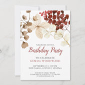 Rustige Herfst Waterverf Floral Baby shower Invita Kaart (Voorkant)