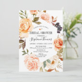 Rustige Herfst Waterverf Floral Vrijgezellenfeest Kaart (Staand voorkant)