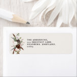 Rustige herfst waterverf florale bruiloft etiket<br><div class="desc">Rustic waterverf floral bruiloft address label. Elegant modern bruiloft. Deel van een collectie</div>