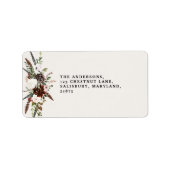 Rustige herfst waterverf florale bruiloft etiket (Voorkant)