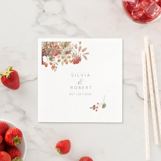 Rustige Herfst Waterverf olievloeistof Servet (Insitu)