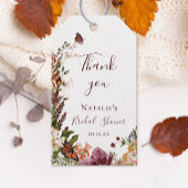 Rustige Herfst Waterverf Vrijgezellenfeest Dank u Cadeaulabel