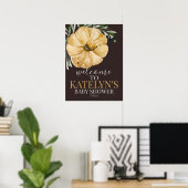 Rustige Herfst — Welkomstbord pompoen Poster (Thuiskantoor)
