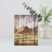 rustige herfst - western land - bruiloft met rode  kaart (Staand voorkant)