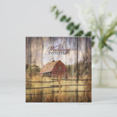 rustige herfst - western land - bruiloft met rode  kaart (Staand voorkant)