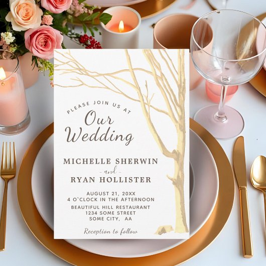 Rustige Herfst Winter Weddenschap Kaart