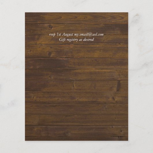 Rustige Herfst WOODLAND Foxes Wedding Invitations (Achterkant)