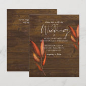 Rustige Herfst WOODLAND verlaat huwelijksuitnodigi (Voorkant / Achterkant)
