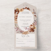 Rustige Herfst zonder eten All In One Uitnodiging (Binnen)