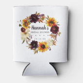 Rustige Herfst Zonnebloem Aangepast Vrijgezellenfe Blikjeskoeler (Voorkant)