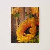 Rustige Herfst - Zonnebloem - vlindervloed Legpuzzel (Verticaal)