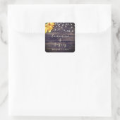 Rustige Herfst Zonnebloempje Vierkante Sticker (Tas)