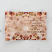 Rustige herfstbladeren Aangepaste familie Thanksgi Kaart (Binnen)
