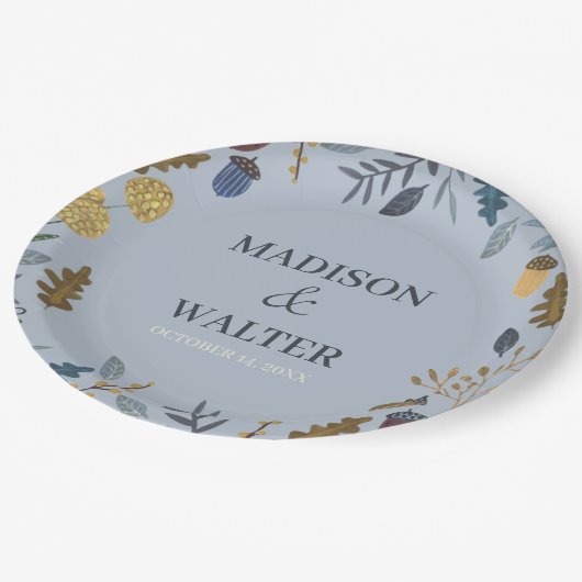 Rustige herfstbladeren herfst herfst herfst herfst papieren bordje (Gekanteld)