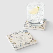 Rustige herfstbladeren herfst herfst herfst herfst stenen onderzetter (Zijkant)