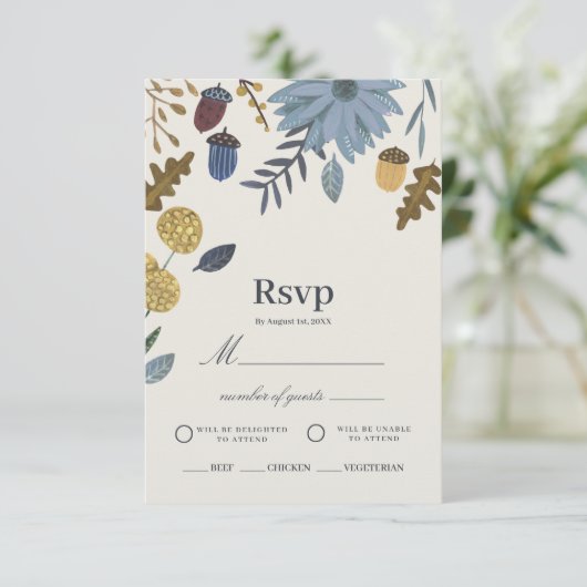 Rustige herfstbladeren herfst herfst herfstherdenk kaart (Staand voorkant)