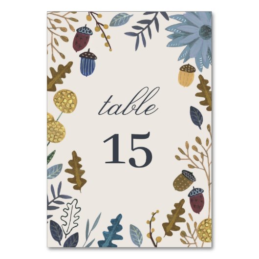 Rustige herfstbladeren herfst herfst herfstnummer kaart (Voorkant)