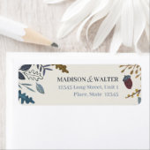 Rustige herfstbladeren herfst herfstbruiloft etiket (Insitu)