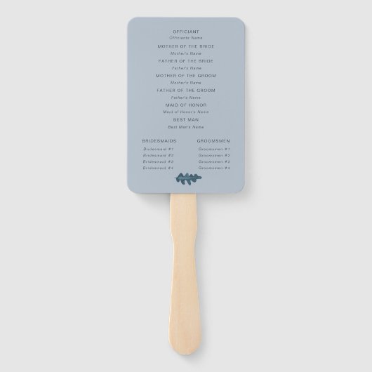 Rustige herfstbladeren herfst herfstbruiloft handwaaier (Achterkant)