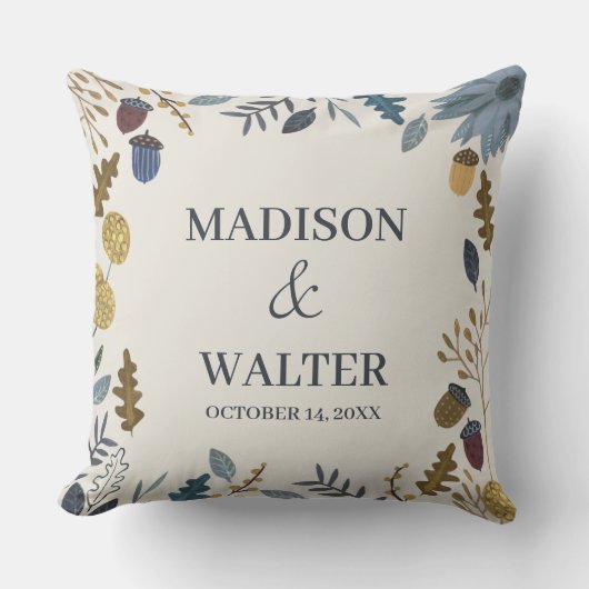 Rustige herfstbladeren herfst herfstbruiloft kussen (Voorkant)