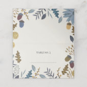 Rustige herfstbladeren herfst herfstbruiloft plaatskaartje (Buitenkant ongevouwen)