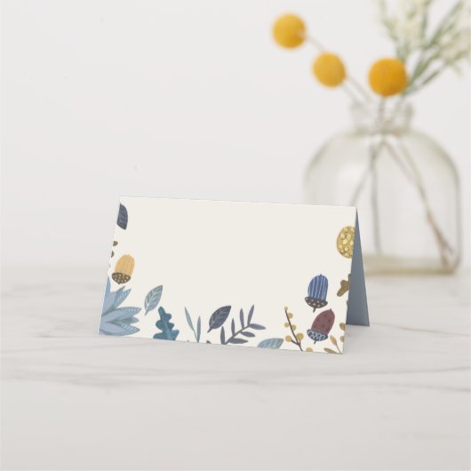 Rustige herfstbladeren herfst herfstbruiloft plaatskaartje (Achterkant)